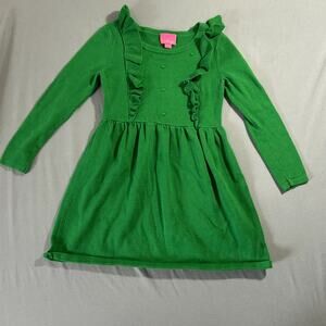 Lilly Pulitzer Girls Green Sweater Dress - Size 4/5